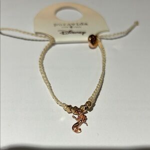 Pura Vida Cream Bracelet with Gold Mermaid Charm